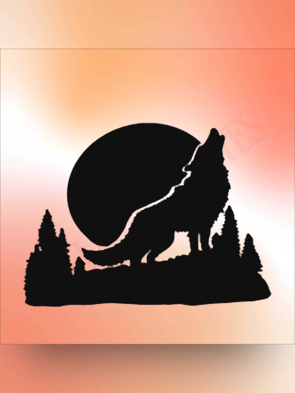 *2 for $20* Wolf Howling at the Moon vinyl decal Sticker Handcrafted